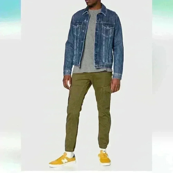 Jack&Jones Beige Military Slim fit Cargo, low rise,tight cuff, preppy 31x30 -NWT - Picture 1 of 6